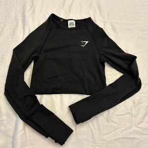 Gym shark long sleeve crop top